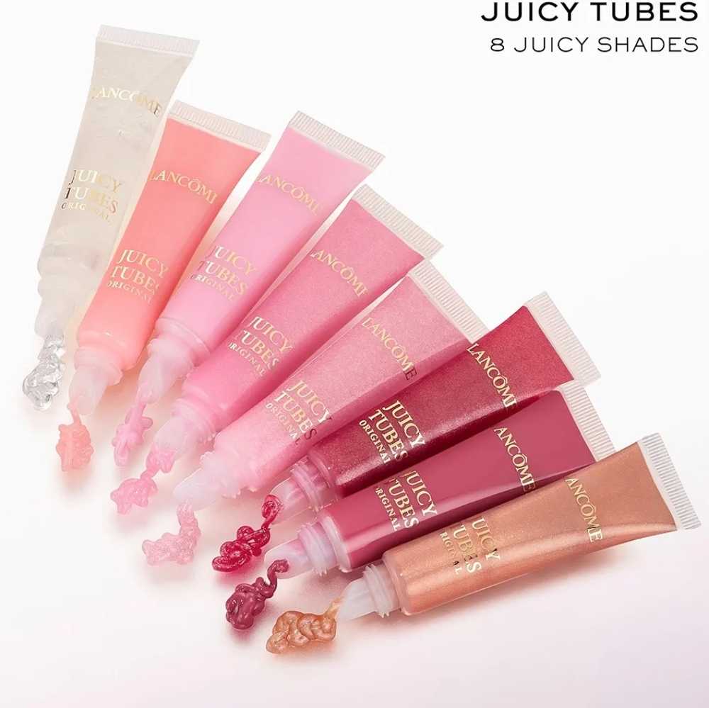 Lancôme Juicy Tubes Smoothie Simmer Nude Sparkle Plump Shine Lip Gloss .28oz - Picture 8 of 15